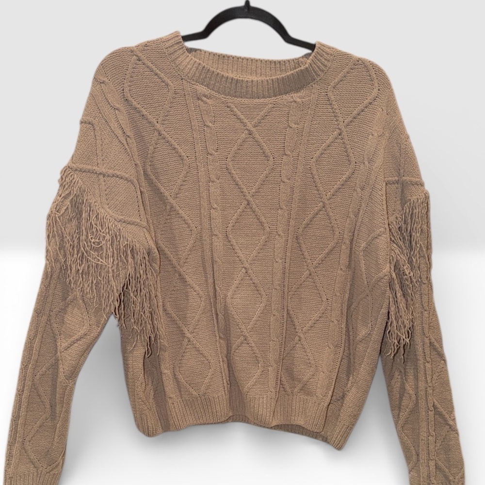 Witty Fox Cable Knit Sweater Pullover Large